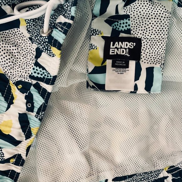 LANDS' END Men's "Volley" Swim Trunks NWT Size XL - Picture 2 of 5